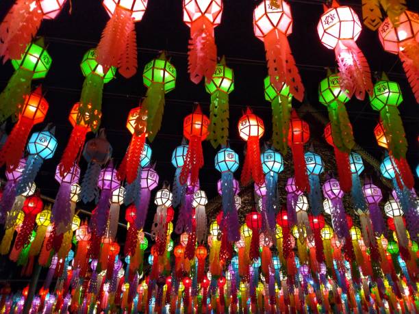 istock Colorful lantern festival Lanna 1437293527