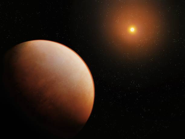 istock Desert planet in deep space, planet unsuitable for life. 1437295126