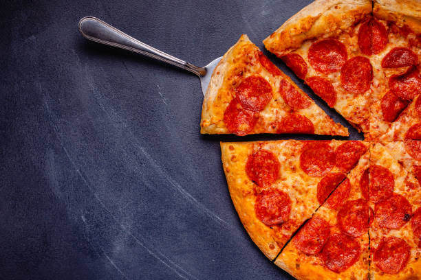 istock Hot homemade Pepperoni pizza 1437295696