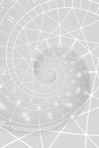 istock Astrological background with zodiac signs and symbol. 1437298432