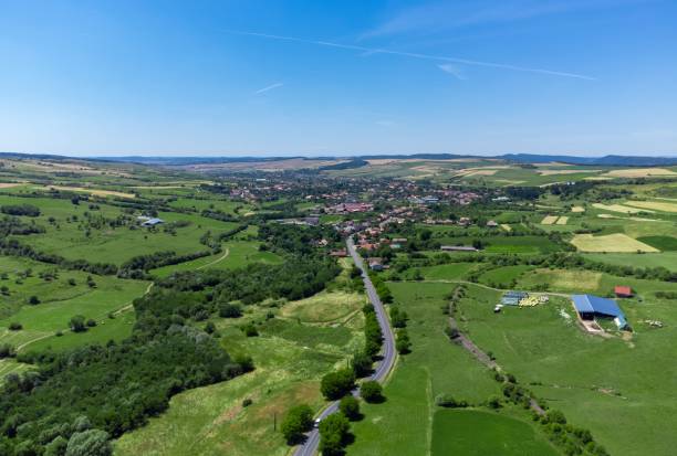 istock Landscape with a village from Transylvania 1437301745