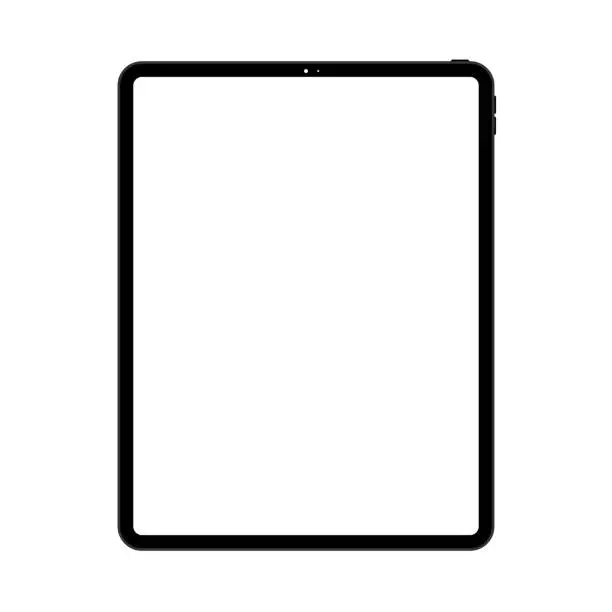 Vector illustration of A transparent tablet