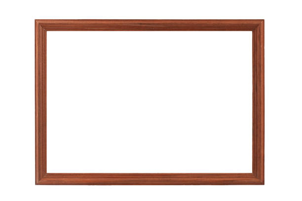 istock rectangular wooden frame for painting and photography isolated on a white background 1437306509