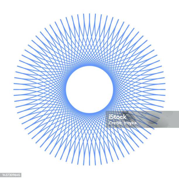 Abstract Circle Radial Pattern Round Design Element Stock Illustration ...