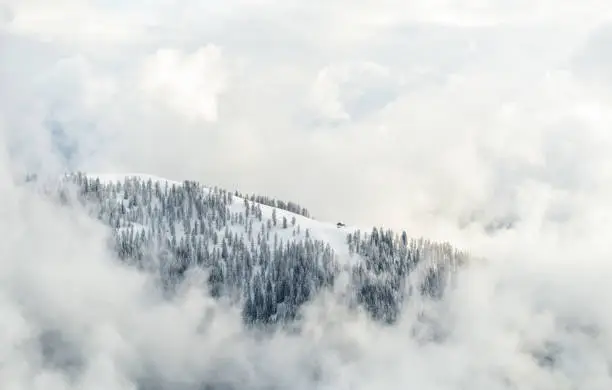 Photo of Mystery snowy mountain ridge