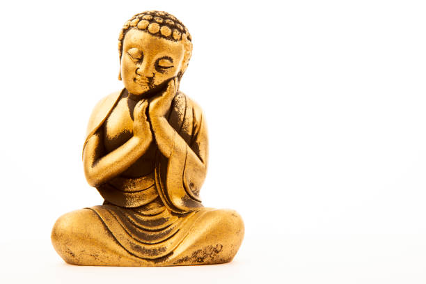 istock image of buddha statue white backgorund 1437324032