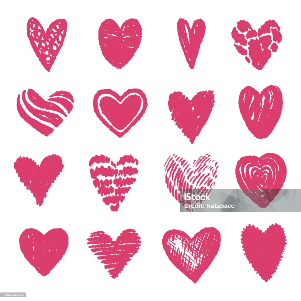 Vector Heart Set Hearts Set Stock Illustration - Download Image Now - Abstract ...