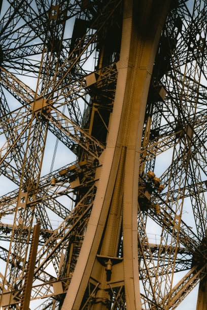istock Vertical closeup shot of the Paris Eiffel Tower Structure 1437336759