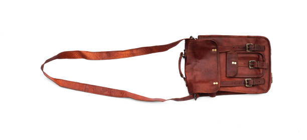 istock vintage leather brown business bag isolated on white background 1437341328