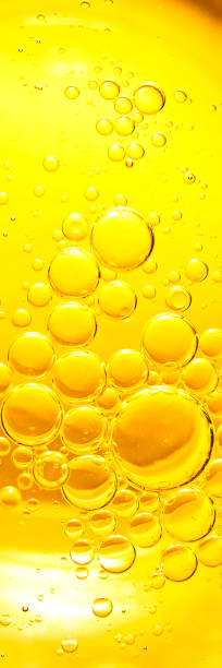 istock Yellow bubbles background, cooking oil emulsion, frying. 1437346066