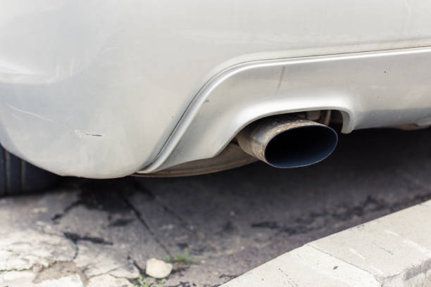 istock Close up to an exhaust pipe 1437347090