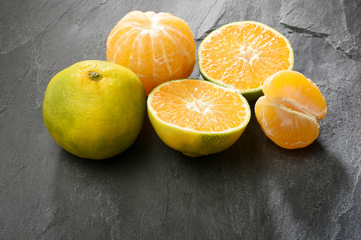 citrus fruit isolated on white background.