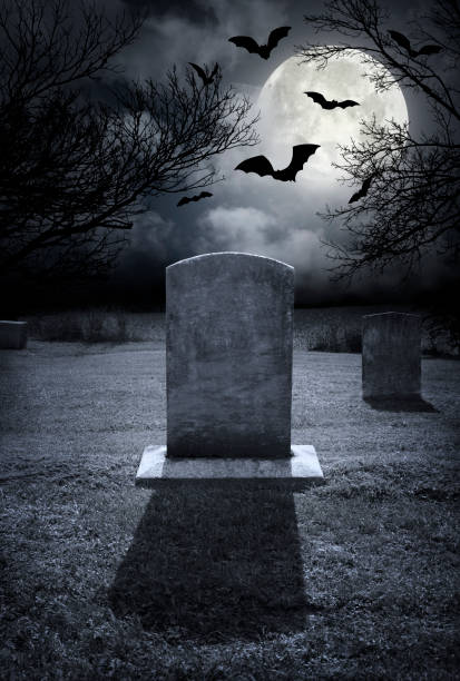 istock Spooky Halloween Cemetery 1437350214