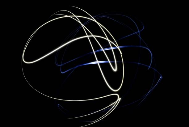 istock Freezelight. Abstract background. Beam of light in the dark 1437353916