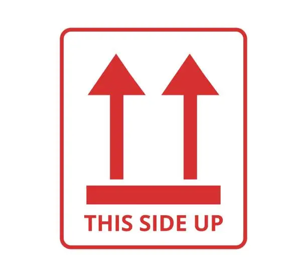 Left Side Up Sign This side up sign Royalty-free Stock Vector Images