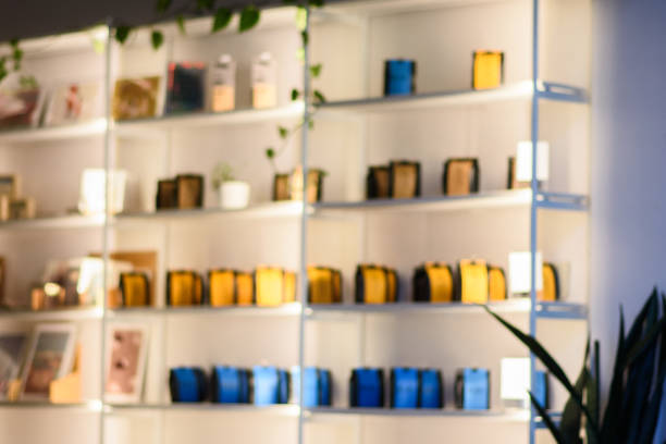 defocused - shop window of a coffee shop
