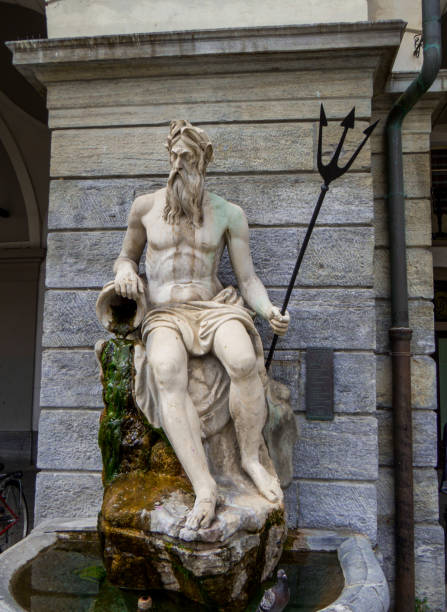 istock Statue of Neptune, Aosta, Italy 1437375522