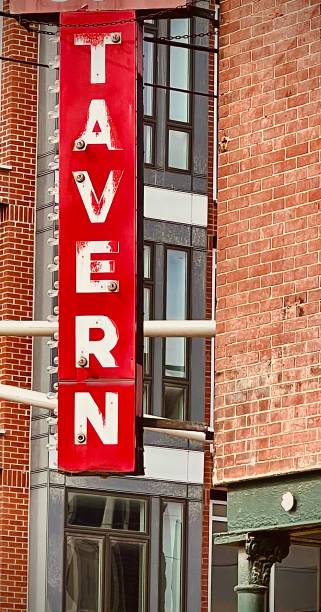 istock Worn Signage From Hanging Many  Years Outside The Tavern 1437382825