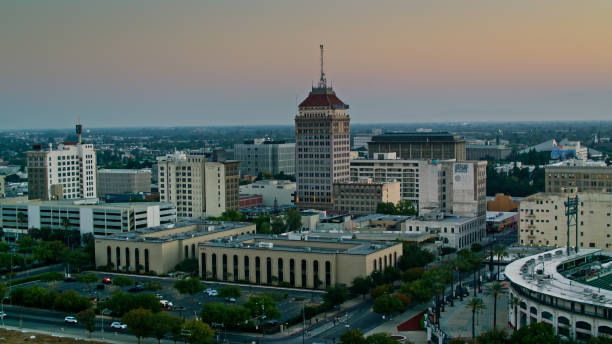 istock Fresno, California at Dawn - Aerial 1437383094