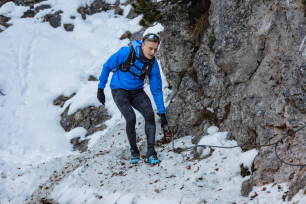 istock A Fit Caucasian Trail Runner Bounds Up Mountain Trail 1437392274