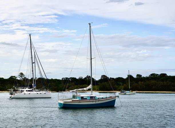 istock Yachts on Noosa River, Sunshine Coast, Queensland 1437393078