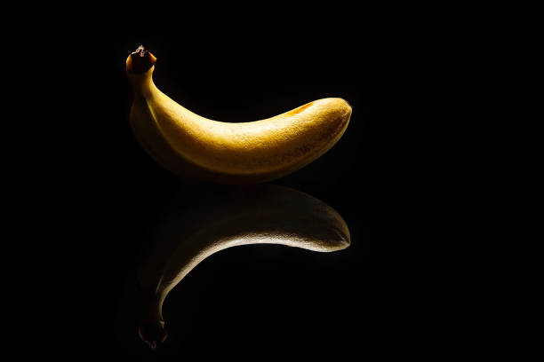 A whole flat banana - stock photo