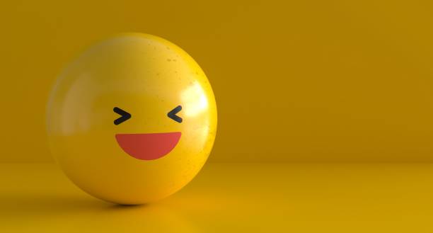 Happy Face Emoji Yellow Background
