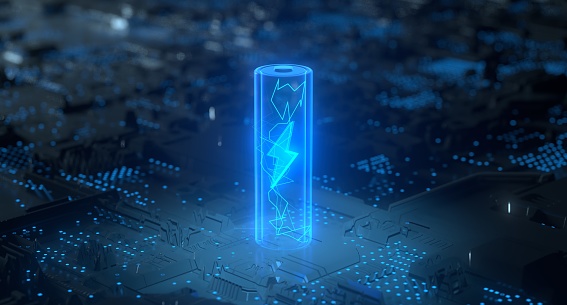 Solid State Battery for EV Electric Vehicle, new research and development batteries with solid electrolyte energy storage for automotive car industry, cathode