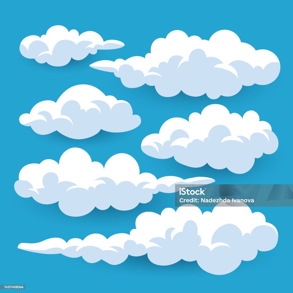 Cartoon clouds set Vector illustration. Cartoon clouds set Vector illustration Cloud - Sky stock vector