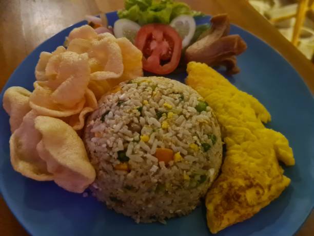 istock a plate of fried rice with several kinds of hats g 1437408216