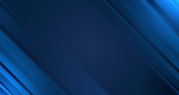 stockillustraties, clipart, cartoons en iconen met abstract modern background, stripes lines with dark blue, speed and motion blur over dark blue corporate concept, energy technology. vector design. - blauw