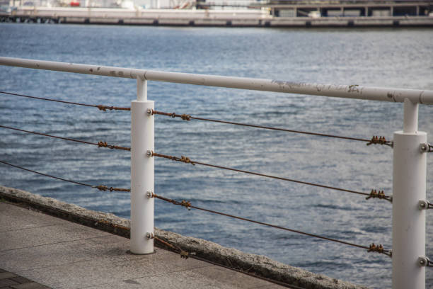 Fence in the sea promenade. Yokohama, Kanagawa prefecture