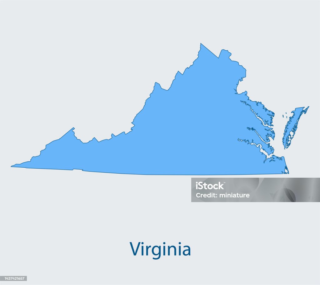 Virgibia Map Virginia Map Stock Illustration - Download Image Now - Abstract ...