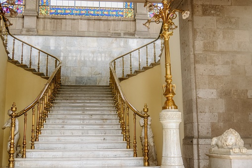 A Elegant stairs of Chapultepec castle in mexico