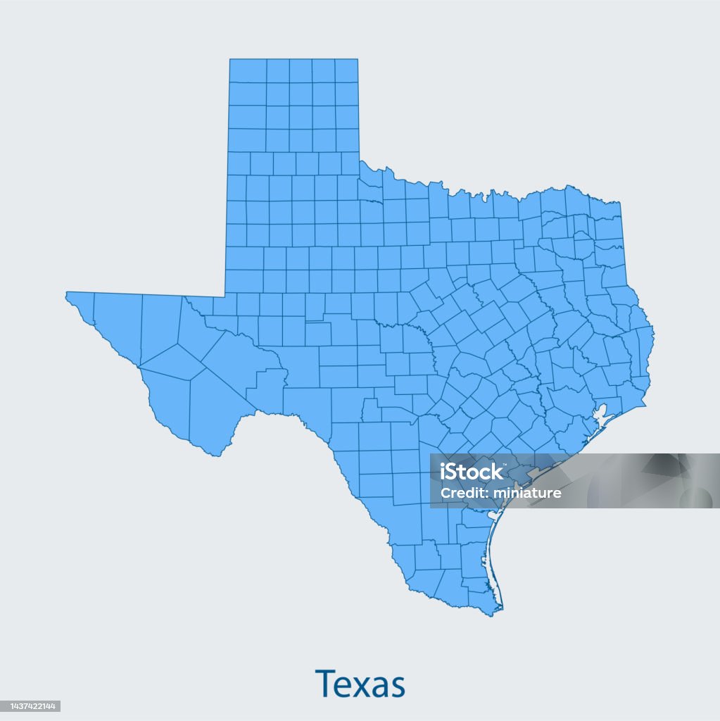 Texas Feature Map Texas Map Stock Illustration - Download Image Now - Abstract ...