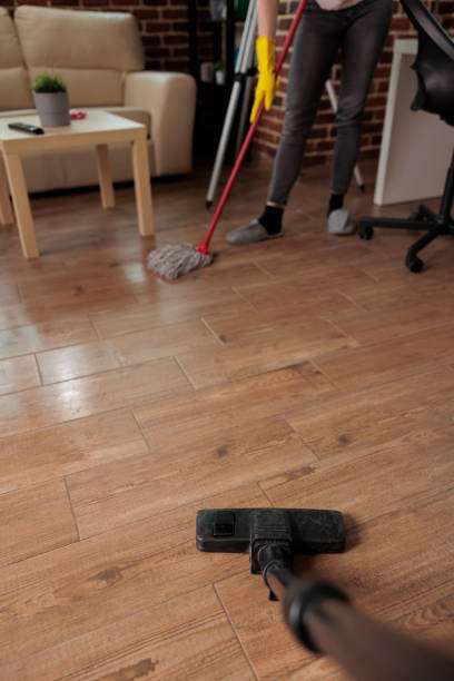 istock Unrecognizable people cleaning apartment 1437425040