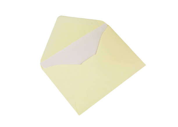 istock Envelope with blank white paper isolated on white 1437425517