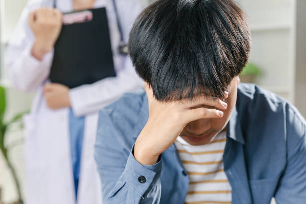 istock Teenage boy suffering from depression. 1437427674