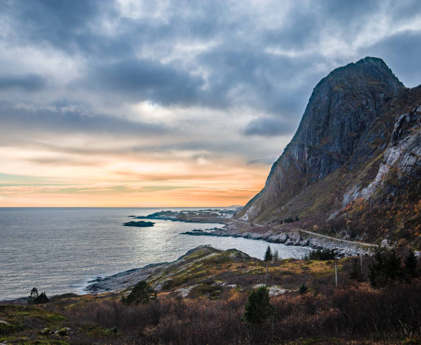 istock Norwegian coast on Lofoten at sunrise 1437438881