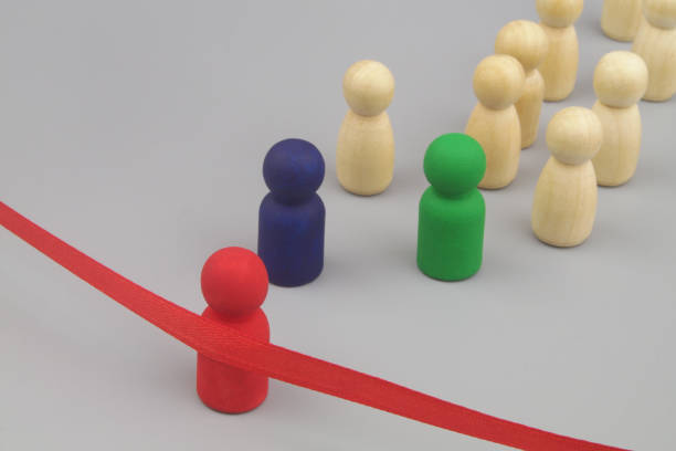 istock Colorful figures as people with skills as winners. 1437439064