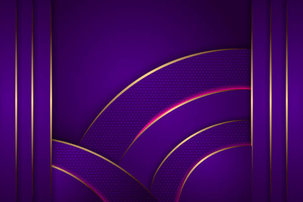 ベクター画像紫の背景に金色の装飾。ダイナミック抽象的グラデーション紫の背景 - backgrounds transparent circle purple点のイラスト素材／クリップアート素材／マンガ素材／アイコン素材