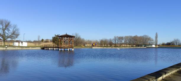 istock View of the old lake. 1437442585