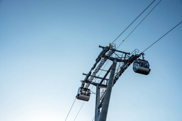 istock Overhead cable car at sunny day 1437445172
