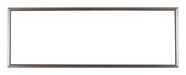 istock Metal rectangular frame for panoramic painting or picture isolated on a white background 1437451685