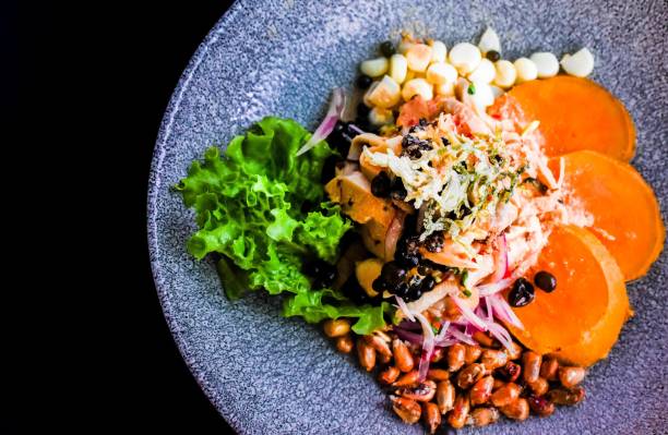 istock Delicious  Peruvian ceviche dish in beautiful plate 1437457379