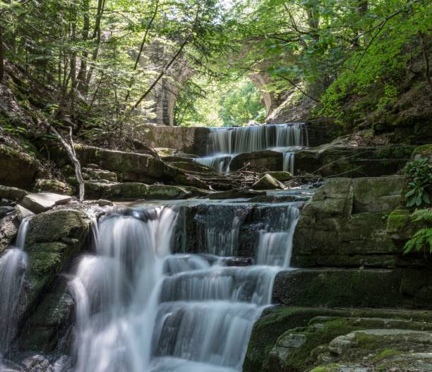 istock View of a beautiful waterfall in the nature 1437458512