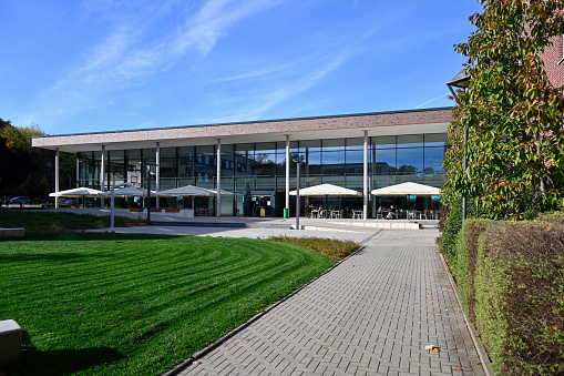 Nordkirchen, Germany, October 19, 2022 - The cafeteria on the campus of the North Rhine-Westphalia University of Applied Sciences (FHF) in Nordkirchen
