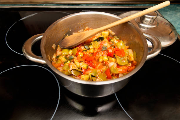 istock preparing vegetable ratatouille in a pot at home 1437459944