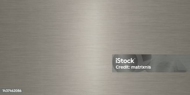 Gray Metal Plate Stock Photo - Download Image Now - Brushing, Stainless Steel, Aluminum