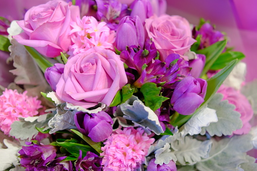 Beautiful and colorful flower banquet arrangement